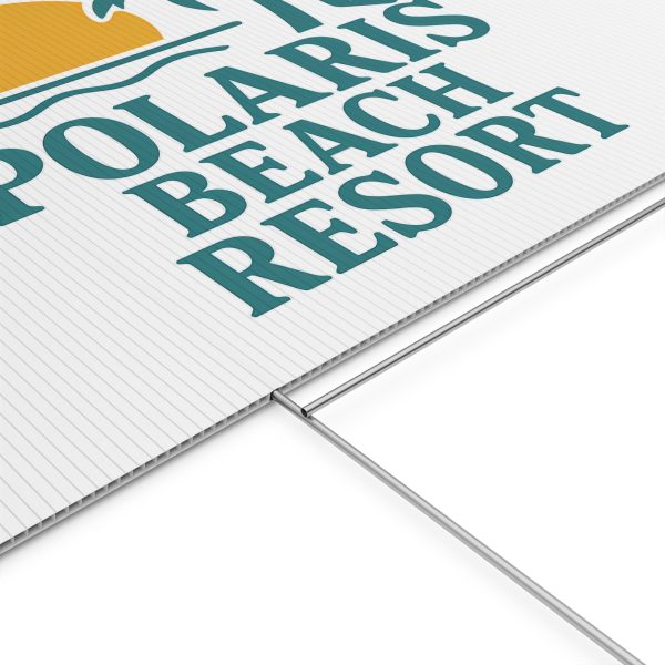 Polaris Beach Resort Yard Sign, Outdoor Decoration, Summer Vacation Sign, Poolside Decor, Coastal Theme - Image 4