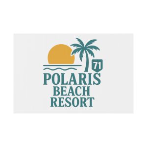 Polaris Beach Resort Yard Sign, Outdoor Decoration, Summer Vacation Sign, Poolside Decor, Coastal Theme